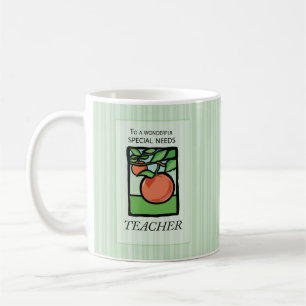Special Needs Teacher Thank You Gift Mug, Apple Coffee Mug
