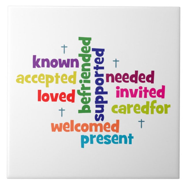 Special Needs Word Cloud Tile (Front)