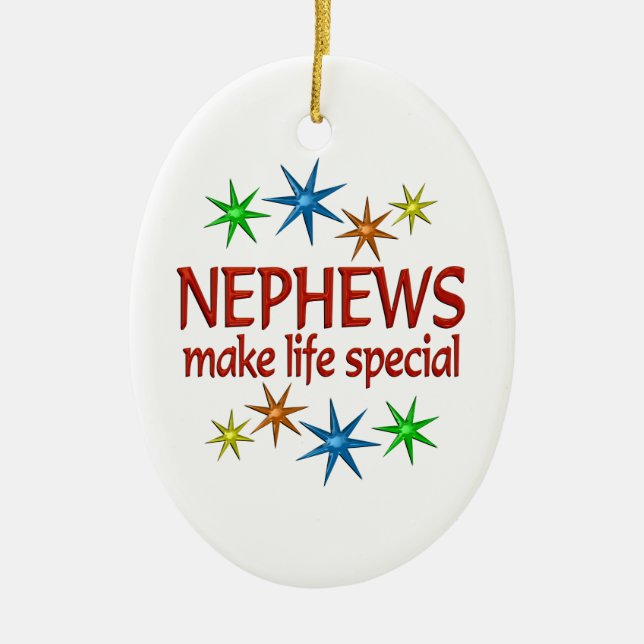Special Nephew Ceramic Tree Decoration (Front)