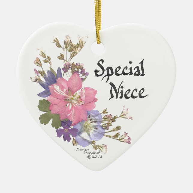 Special Niece Ceramic Tree Decoration (Front)