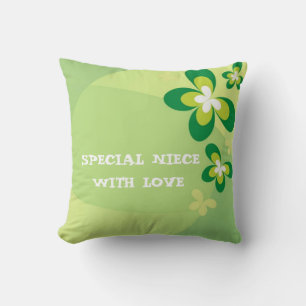 Special Niece Green Spring Flower Cushion