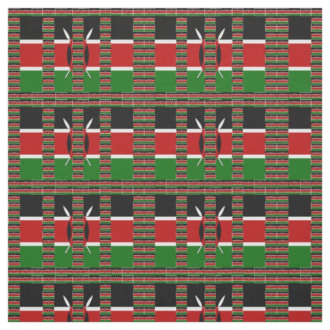 Special Occasion Black Red Green Kenya Fabric (Swatch)