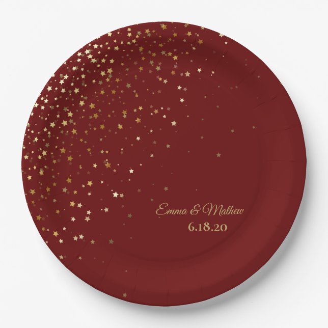 Special Occasion Personalised Petite Stars Paper Plate (Front)