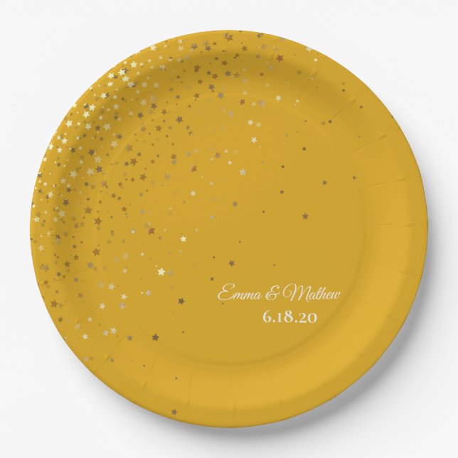 Special Occasion Personalised Petite Stars Paper Plate (Front)