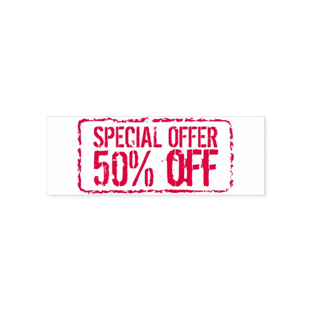 Special offer 50% Off Self-inking rubber stamp (Design)