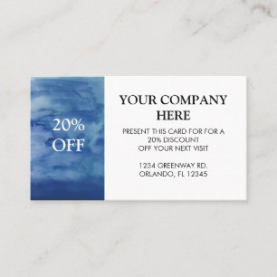 Special Offer Blue Watery Design Business Card