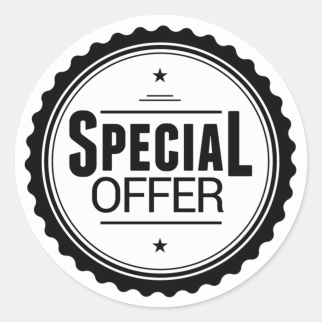 Special Offer Classic Round Sticker (Front)