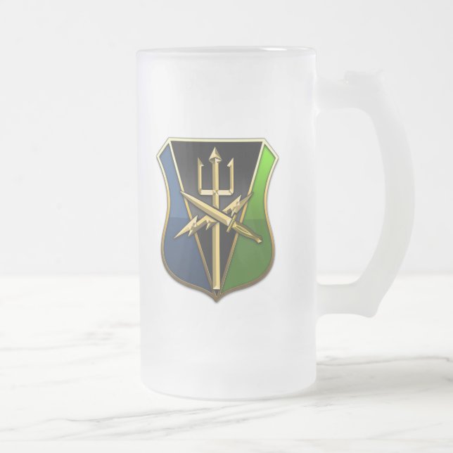 Special Operations Command – Joint Capabilities Frosted Glass Beer Mug (Right)