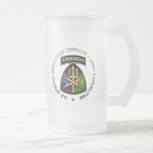 Special Operations Command – Joint Capabilities Frosted Glass Beer Mug