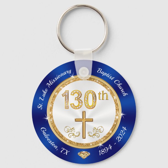 Special Order 130th Church Anniversary Keychain (Front)