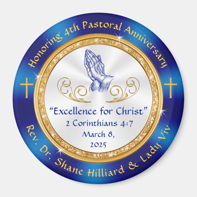 Special Order 4th Pastoral Anniversary for Lenora Magnet (Front)