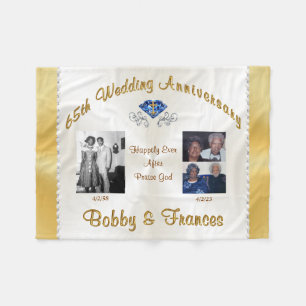 Special Order 65th Wedding Anniversary Blanket 