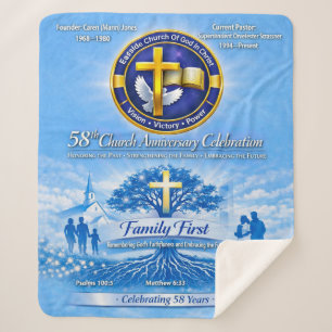 Special Order Church Anniversary Sherpa Blanket