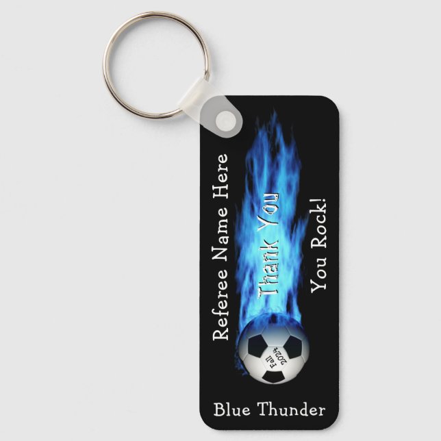 Special Order, Soccer Referee Keychains, Custom Key Ring (Front)