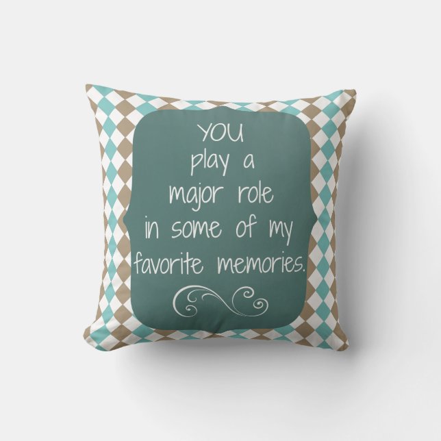 Special People and Favourite Memories Quote Cushion (Front)