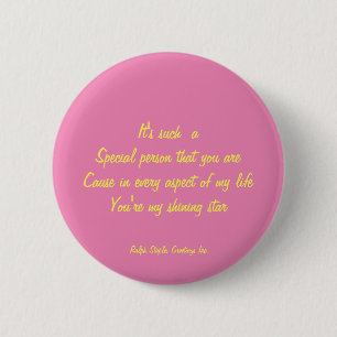 Special person 6 cm round badge
