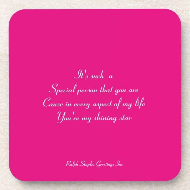 Special person coaster (Front)
