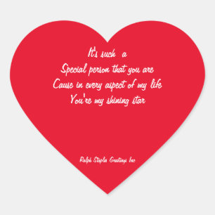 Special person heart sticker