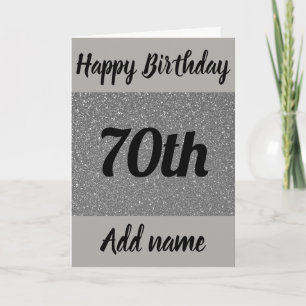 Special personalised 70th birthday card