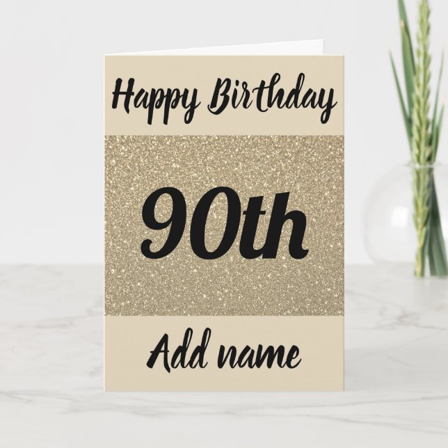 Special personalised 90th birthday card (Front)