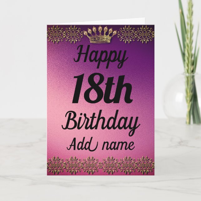 Special personalised age birthday card (Front)
