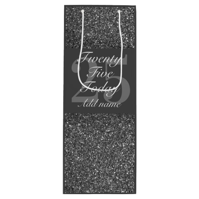 special personalised age birthday gift bag 25th (Front)
