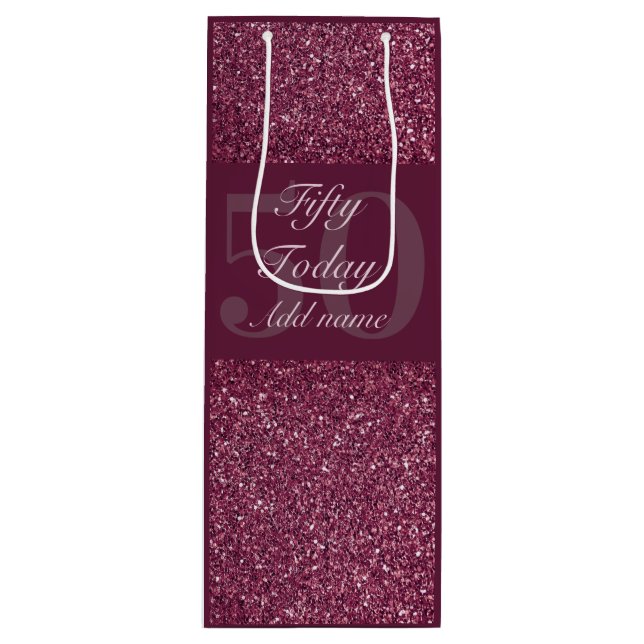 special personalised age birthday gift bag 50th (Front)