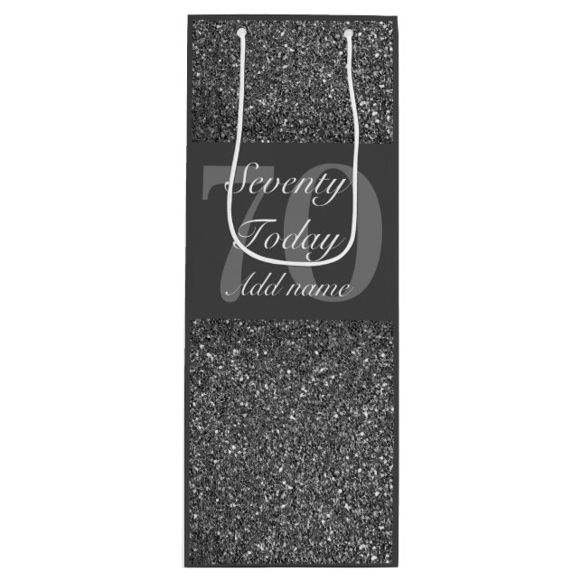 special personalised age birthday gift bag 70th (Front)