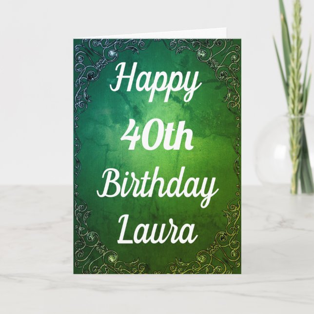 Special personalised age & name birthday card (Front)