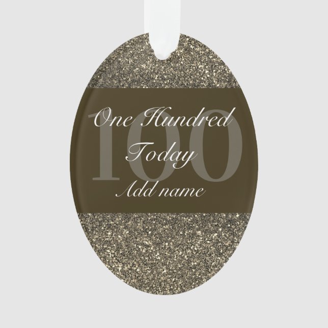 Special personalised birthday ornament gift 100th (Front)