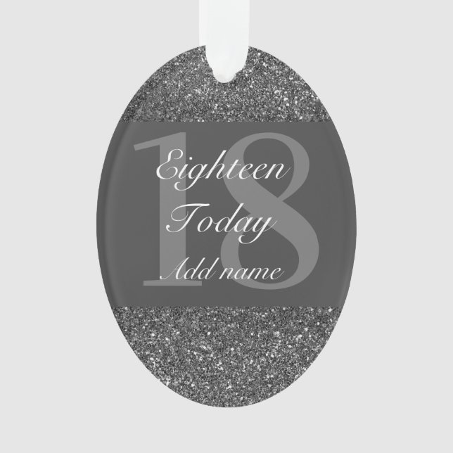 Special personalised birthday ornament gift 18th (Front)