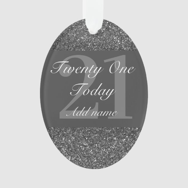 Special personalised birthday ornament gift 21st (Front)
