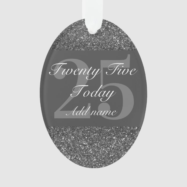 Special personalised birthday ornament gift 25th (Front)