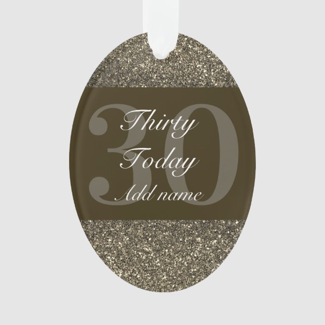 Special personalised birthday ornament gift 30th (Front)