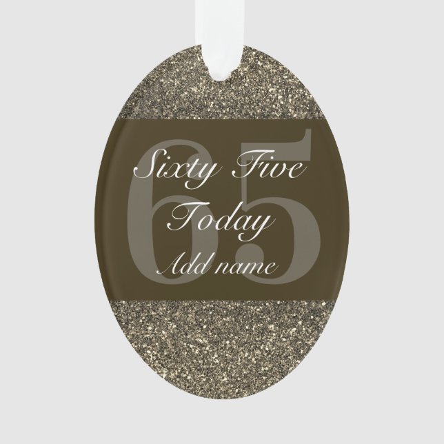 Special personalised birthday ornament gift 65th (Front)