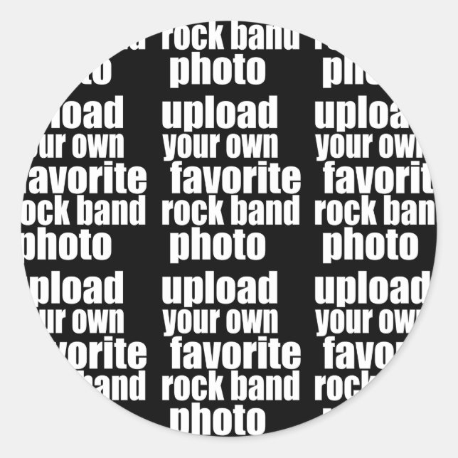 special photo black classic round sticker (Front)