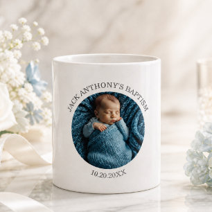 Special Photo Boy's Baptism Favour Coffee Mug