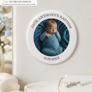 Special Photo Boy's Baptism Favour Magnet