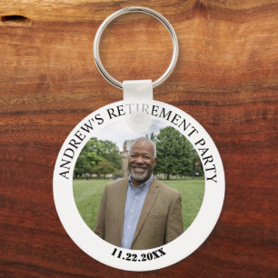 Special Photo Elegant Retirement Party Key Ring