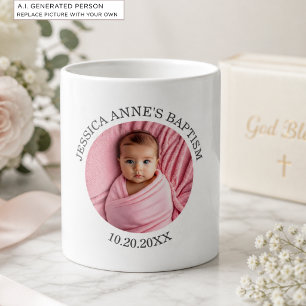 Special Photo Girl's Baptism Favour Coffee Mug