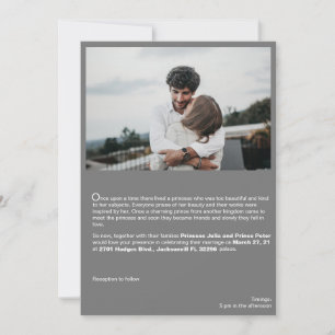 Special Photo Love Story Wedding Invitation