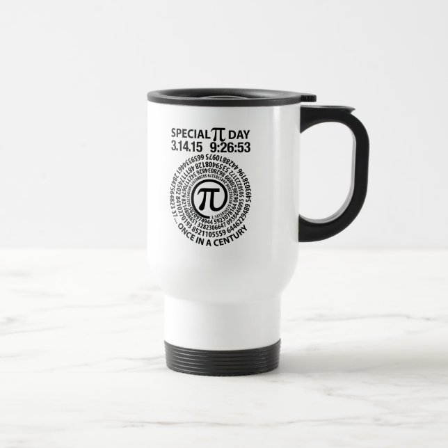 Special Pi Day 2015, Spiral Travel Mug (Right)