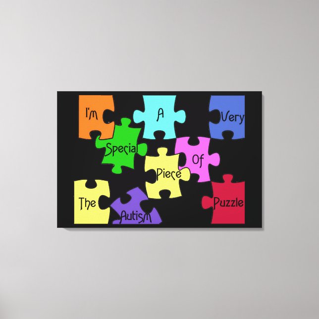 Special Piece Of The Autism Puzzle Premium Canvas (Front)