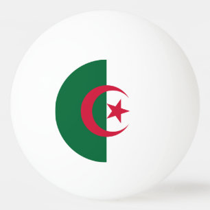 Special ping pong ball with Flag of Algeria