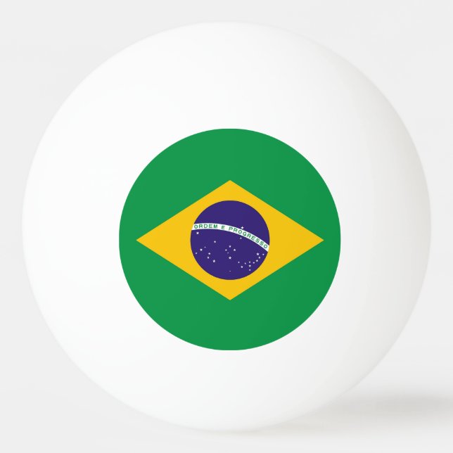 Special ping pong ball with Flag of Brazil (Back)