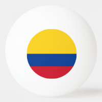 Special ping pong ball with Flag of Colombia