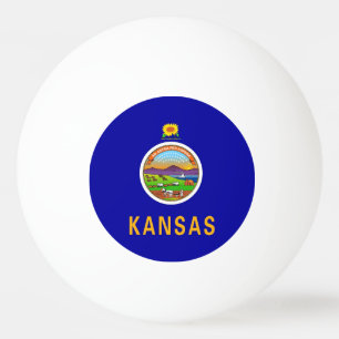 Special ping pong ball with Flag of Kansas State