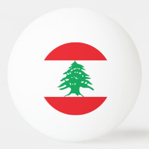 Special ping pong ball with Flag of Lebanon