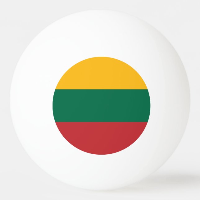 Special ping pong ball with Flag of Lithuania (Back)