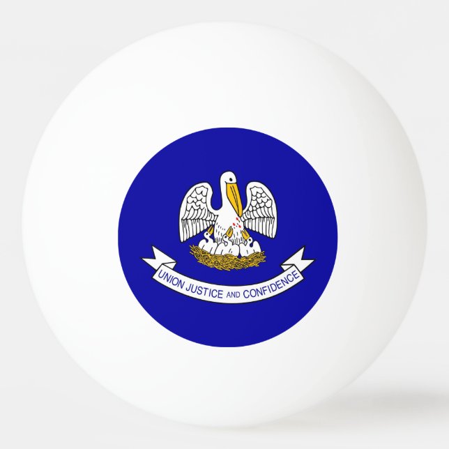 Special ping pong ball with Flag of Louisiana (Back)